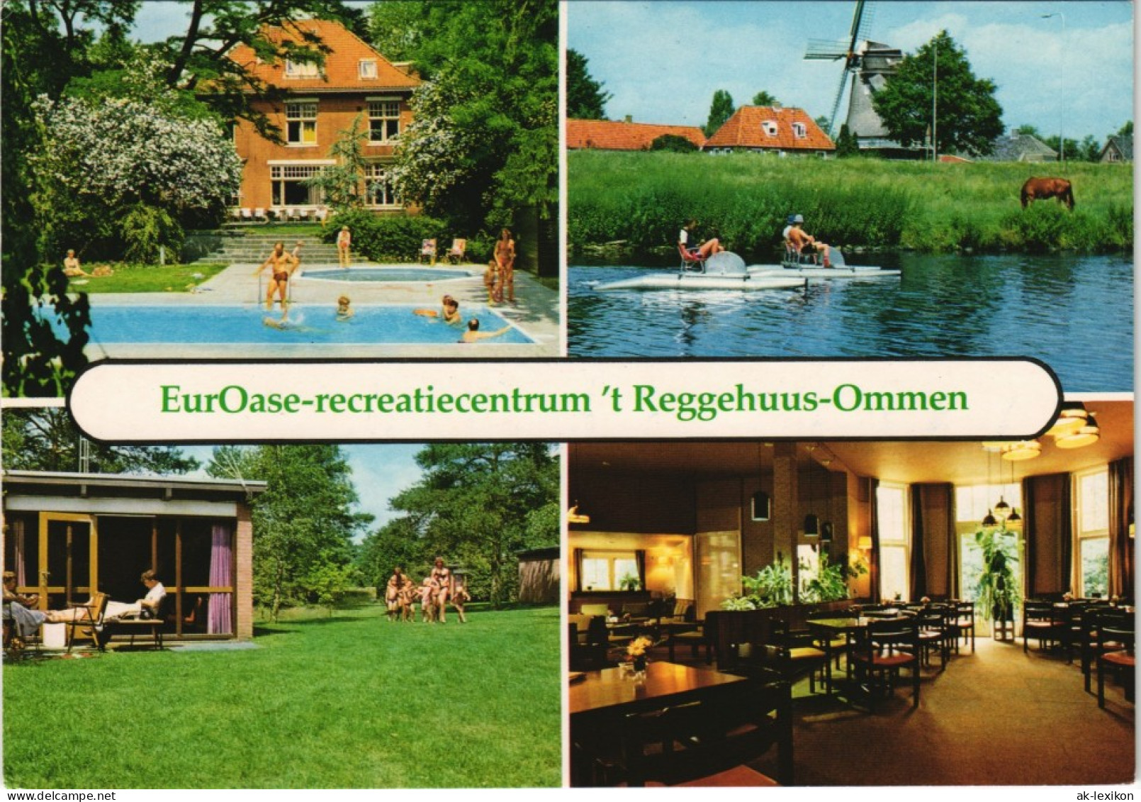 Postkaart Ommen EurOase-recreatiecentrum 't Reggehuus Hammerweg 40 1980 - Otros & Sin Clasificación