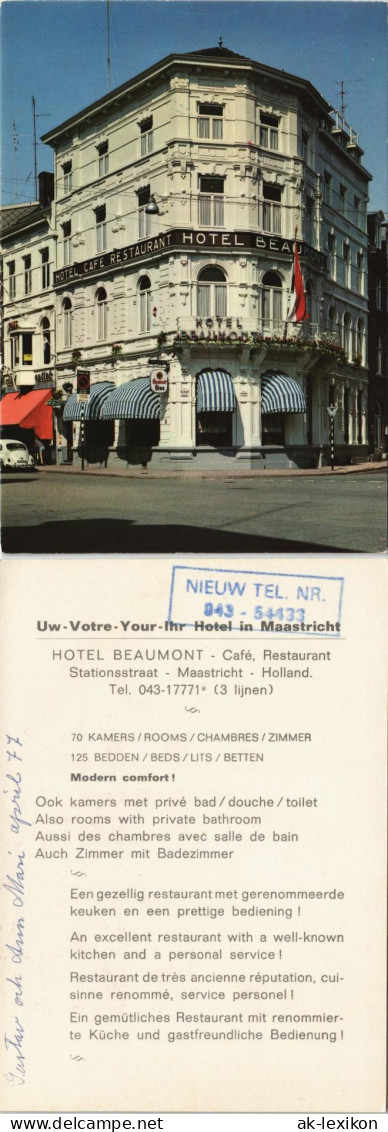 Maastricht Mestreech VW Käfer Am Hotel Beaumont Stationsstraat 1975 - Autres & Non Classés