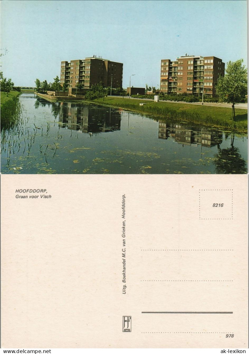 Postkaart Hoofddorp Graan Voor Visch Ortsansicht Mit Wohnblocks 1975 - Other & Unclassified
