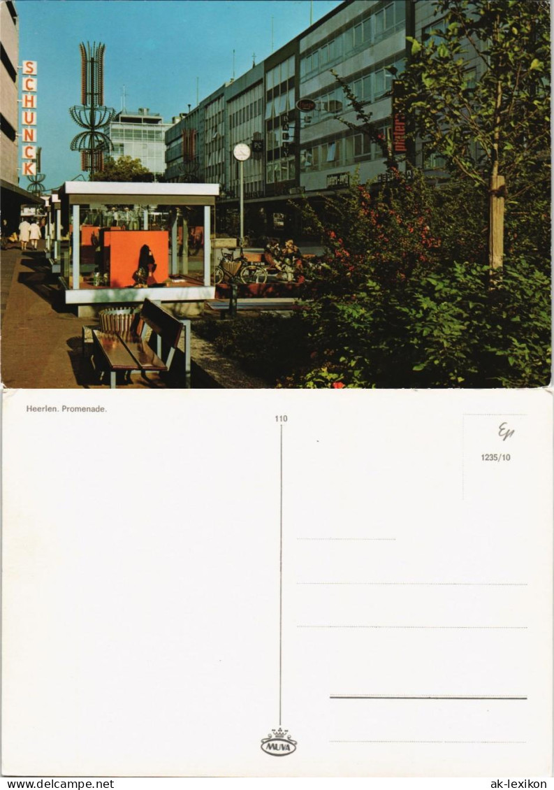 Postkaart Heerlen Geschäftsstrasse Promenade Fußgängerzone 1980 - Autres & Non Classés