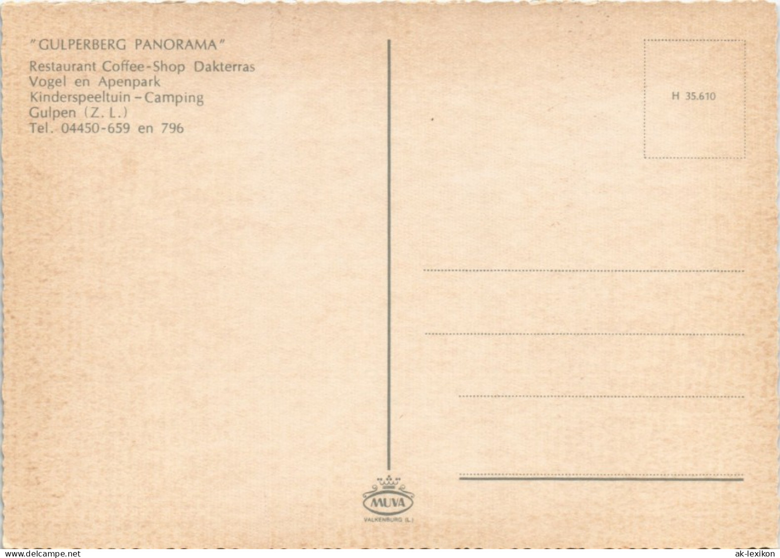 Postkaart Gulpen GULPERBERG Restaurant Coffee-Shop Dakterras 1970 - Andere & Zonder Classificatie