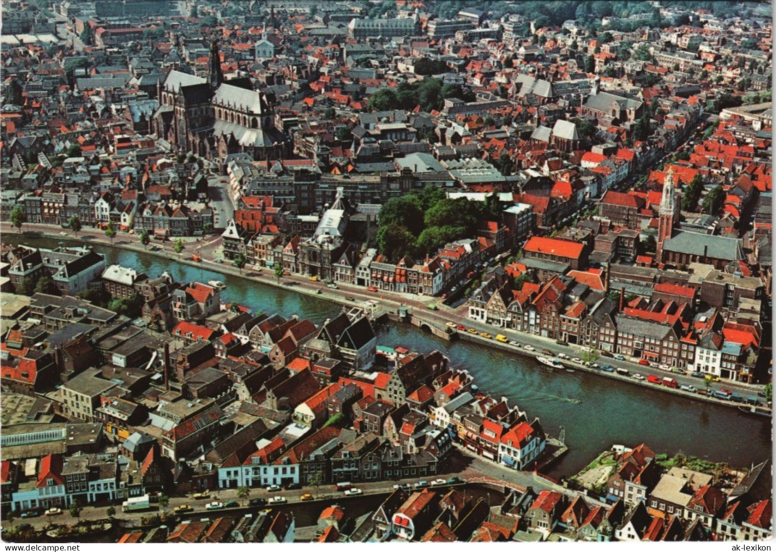 Postkaart Haarlem Luftaufnahme Zentrum Vom Flugzeug Aus 1990 - Haarlem