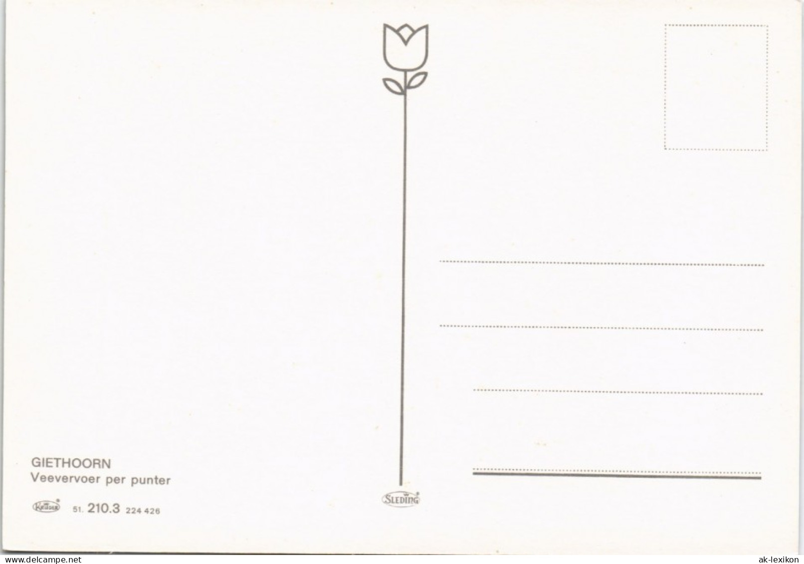 Postkaart Giethoorn-Steenwijkerland Giethoorn Veevervoer Per Punter 1980 - Other & Unclassified