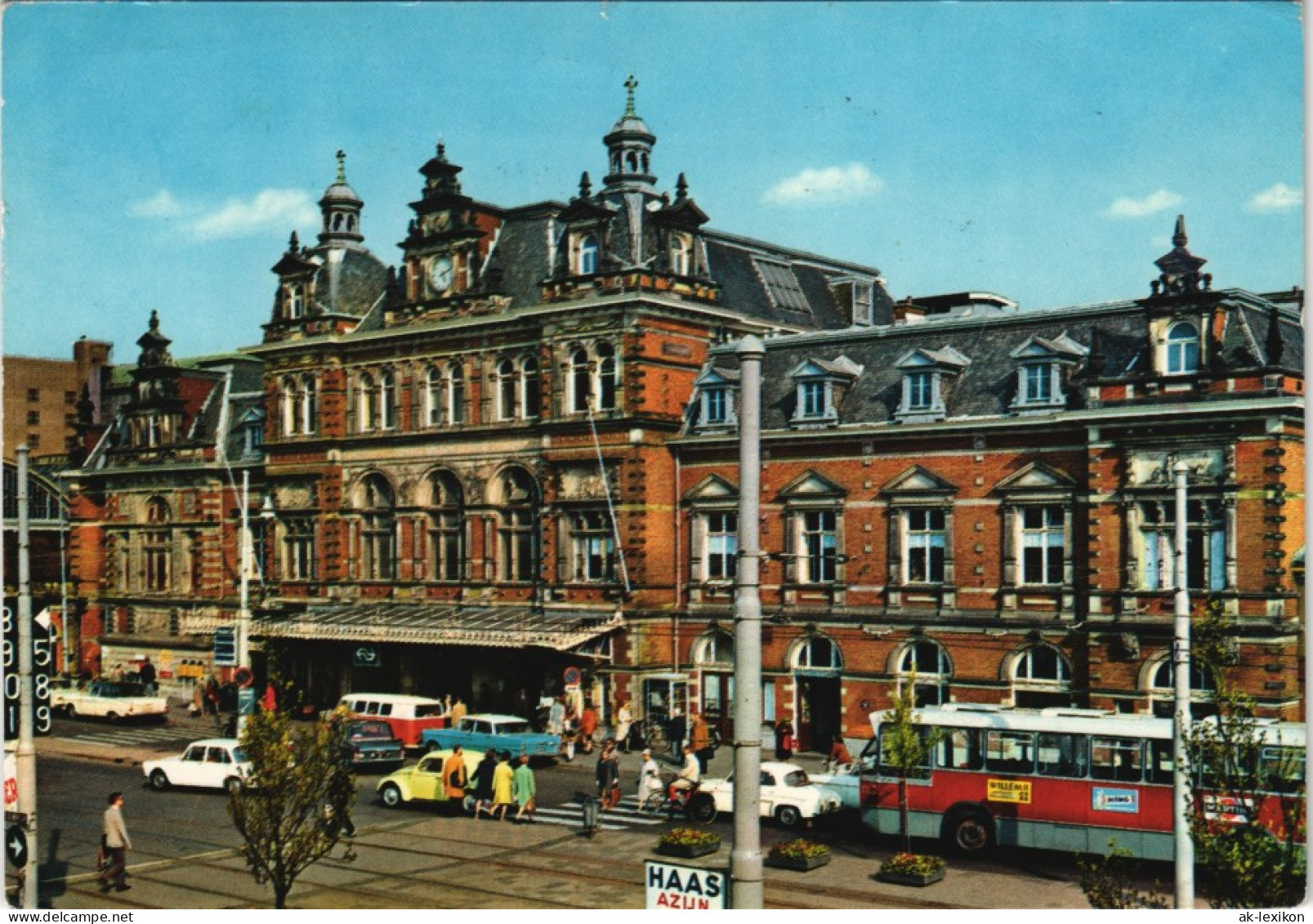 Postkaart Den Haag Den Haag Station Holland Spoor Belebte Straße 1972 - Other & Unclassified