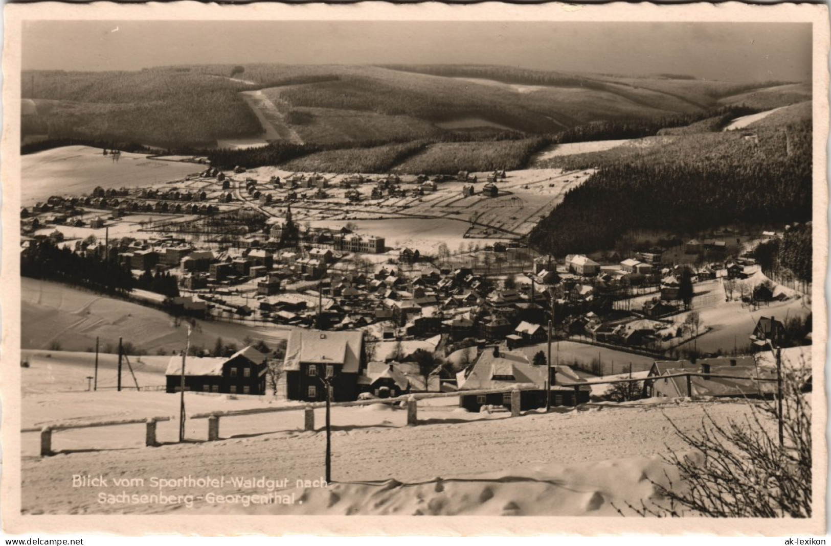 Ansichtskarte Sachsenberg-Georgenthal-Klingenthal Panorama Im Winter 1930 - Klingenthal
