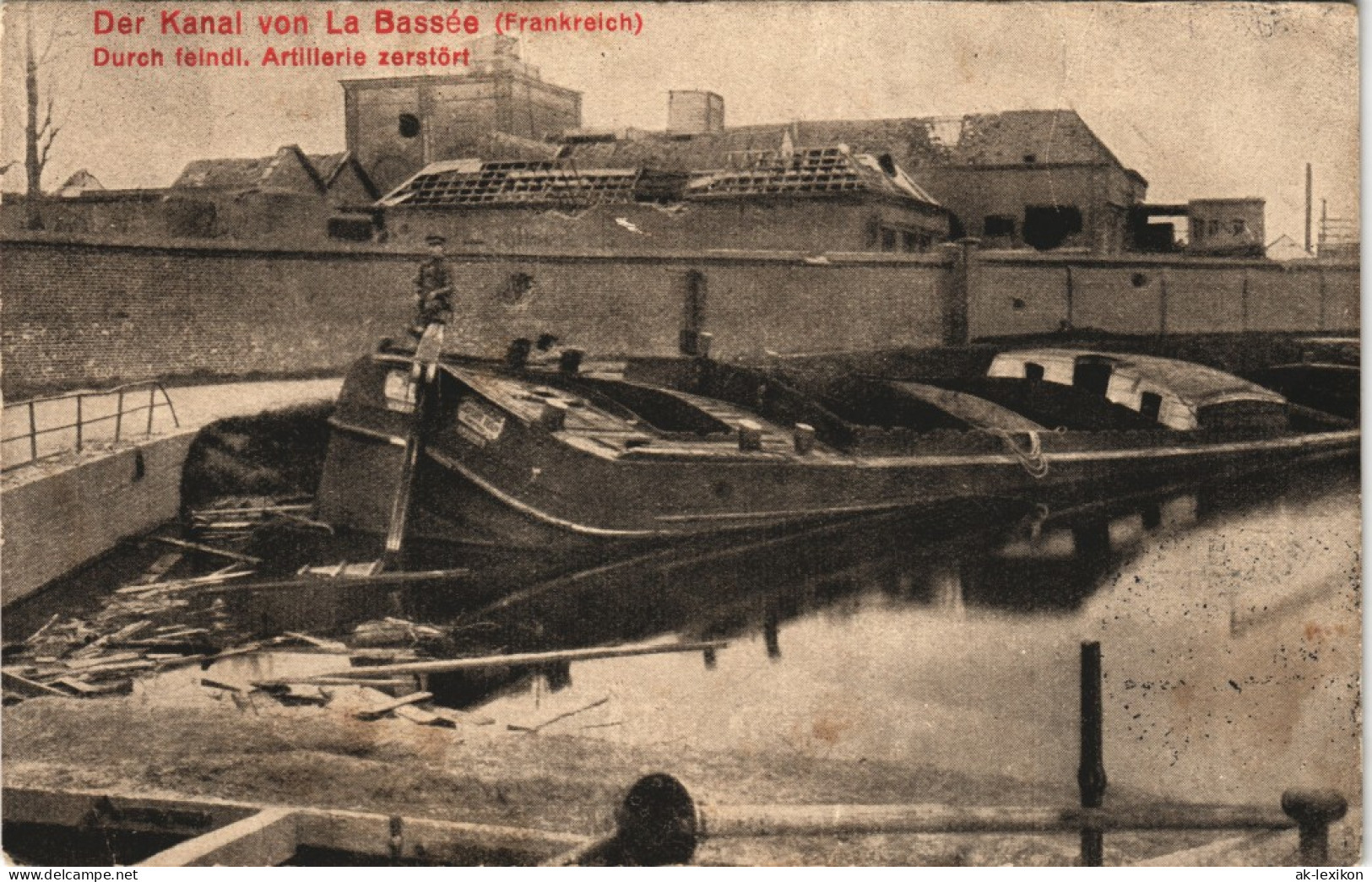 CPA .Frankreich Der Kanal Von Zerstört WK1 1916 - Autres & Non Classés