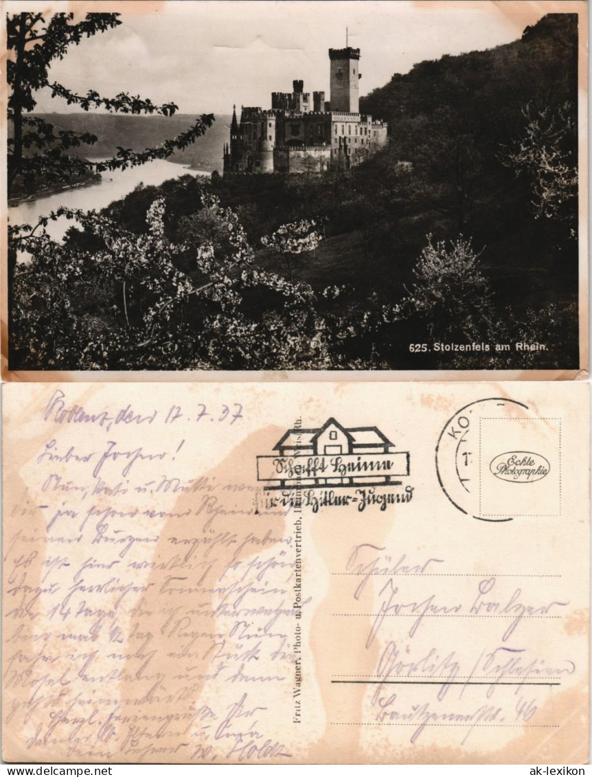 Ansichtskarte Stolzenfels-Koblenz Schloß Stolzenfels/Burg Stolzenfels 1937 - Koblenz