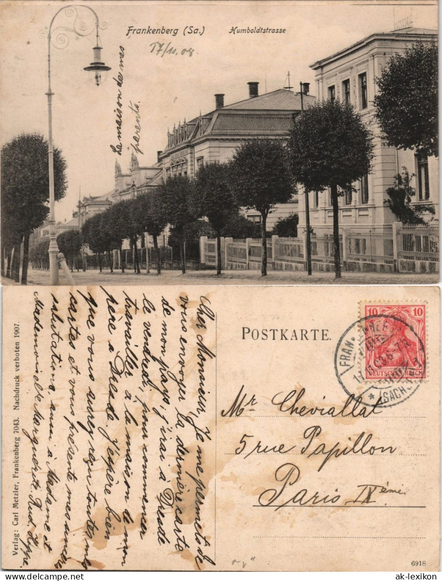 Ansichtskarte Frankenberg (Sachsen) Partie In Der Humboldtstrasse 1908 - Frankenberg