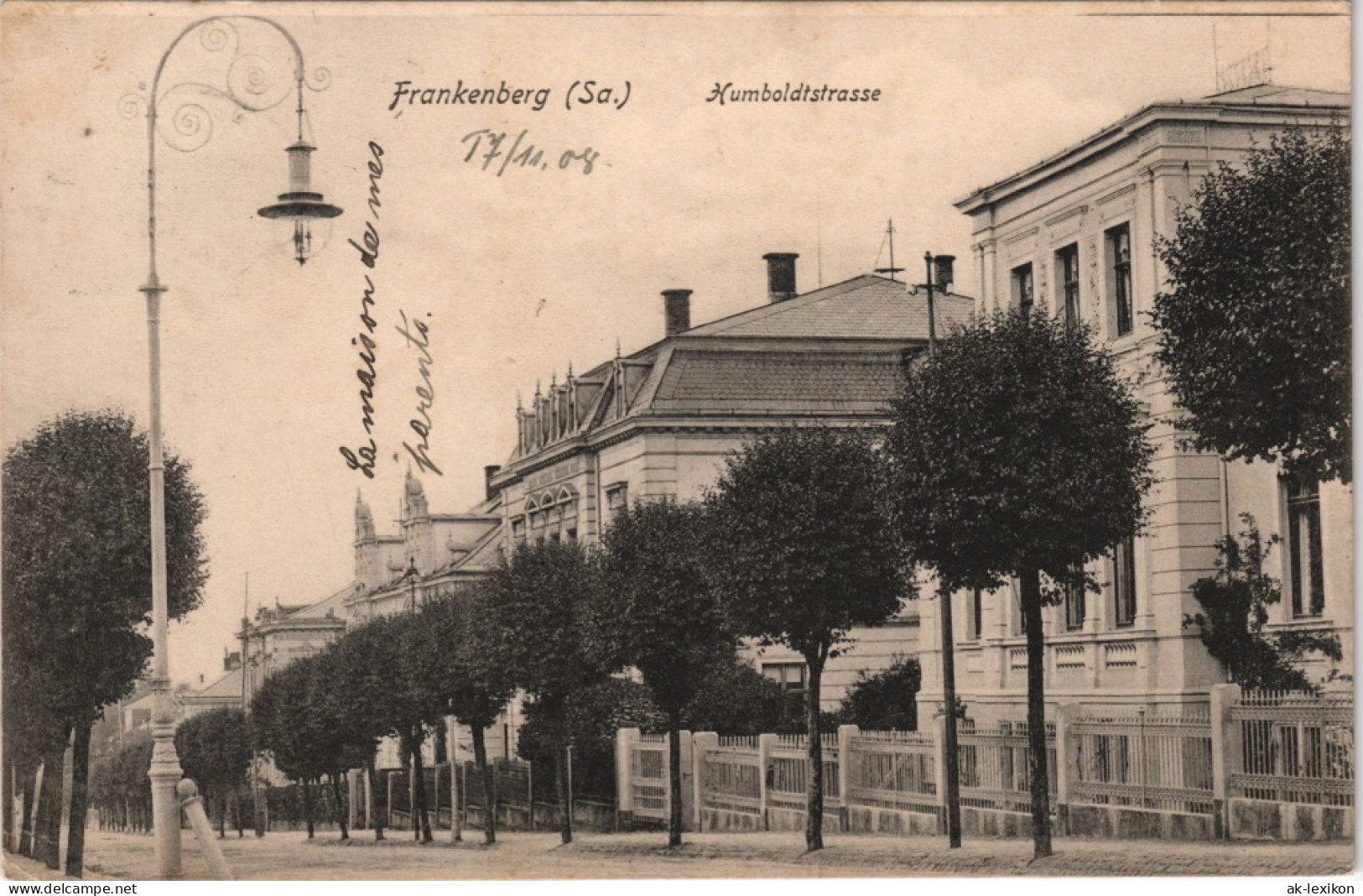 Ansichtskarte Frankenberg (Sachsen) Partie In Der Humboldtstrasse 1908 - Frankenberg