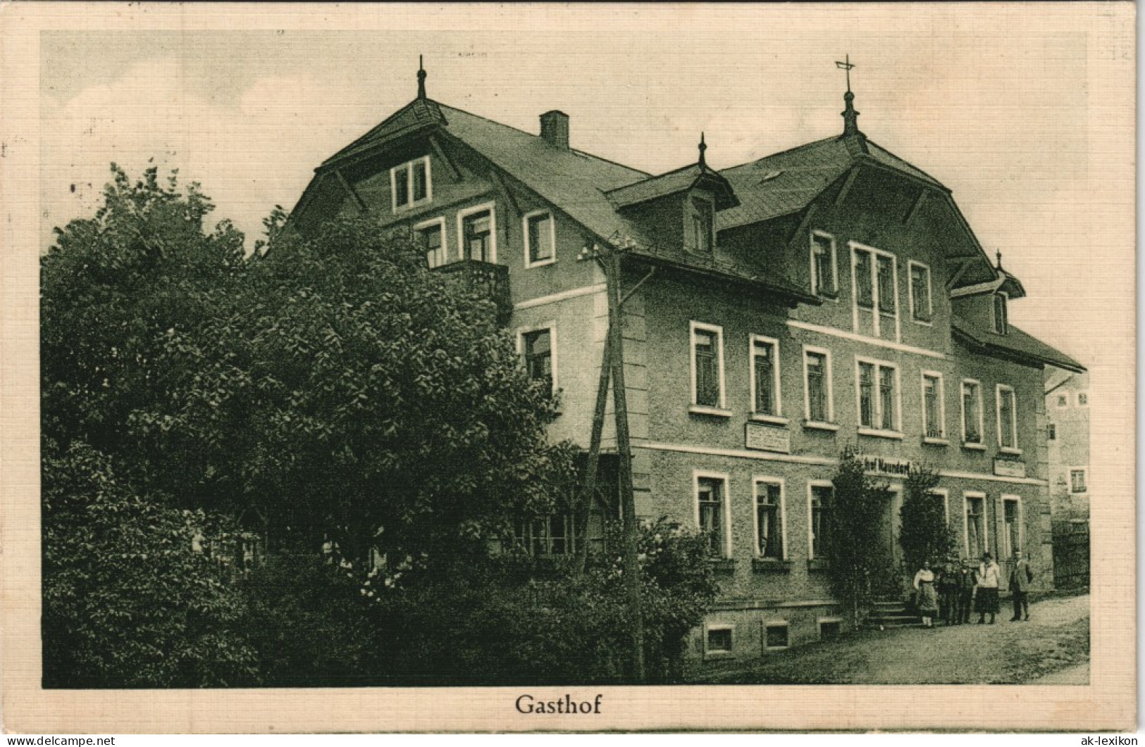 Ansichtskarte Naundorf-Dippoldiswalde Gasthof Naundorf 1928 - Dippoldiswalde