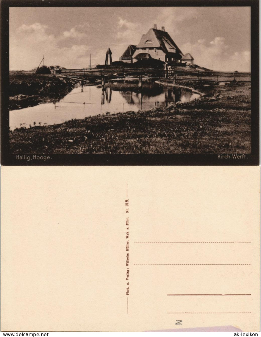 Ansichtskarte Hallig Hooge Kirch Werft 1914 - Autres & Non Classés
