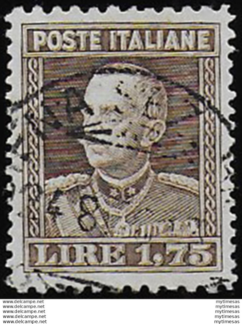 1927 Italia VE III Lire 1,75 P 11 X 13½ MNH Sassone N. 214a - Sonstige & Ohne Zuordnung