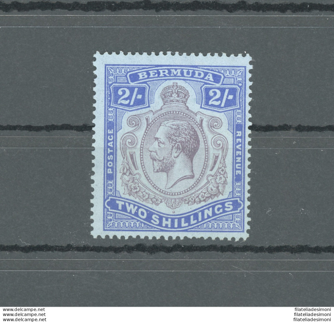 1924-32 BERMUDA, Stanley Gibbons N. 88, GEORGE V Portrait, 2s. Purple And Bright Blue/pale Blue, MNH** - Autres & Non Classés