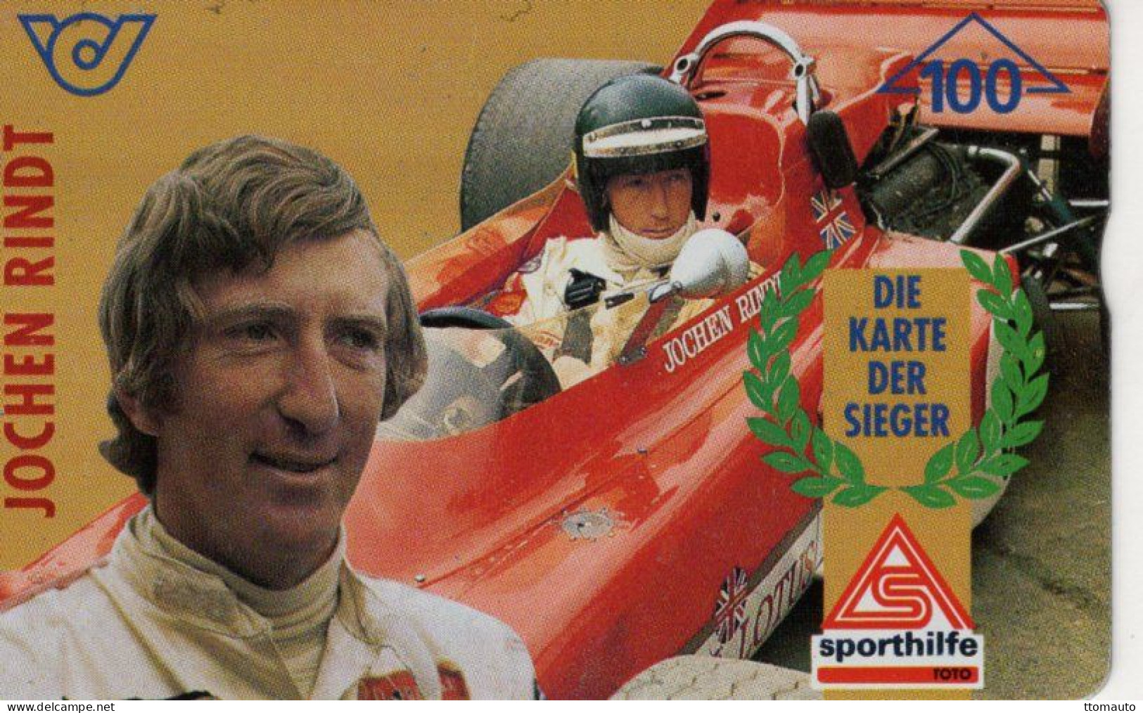 Télécarte Sieger  -  JOCHEN RINDT - Lotus F1   - Used Telecard - Autos