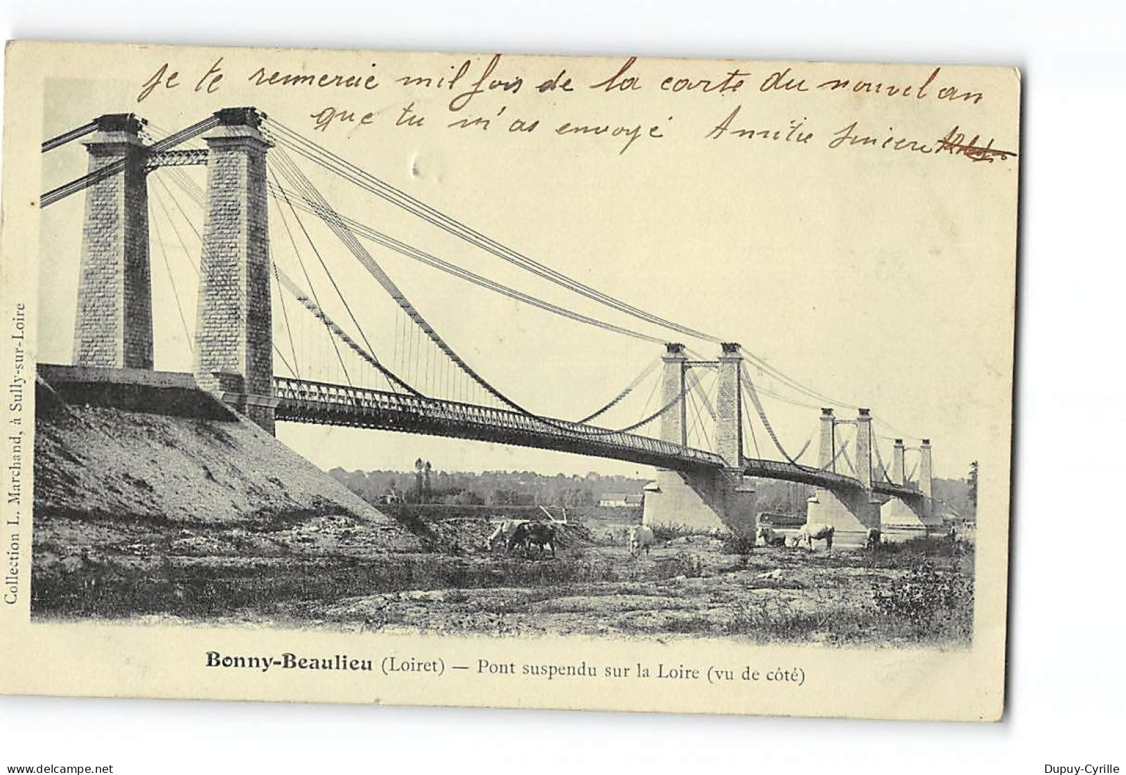 BONNY BEAULIEU - Pont Suspendu Sur La Loire - état - Autres & Non Classés