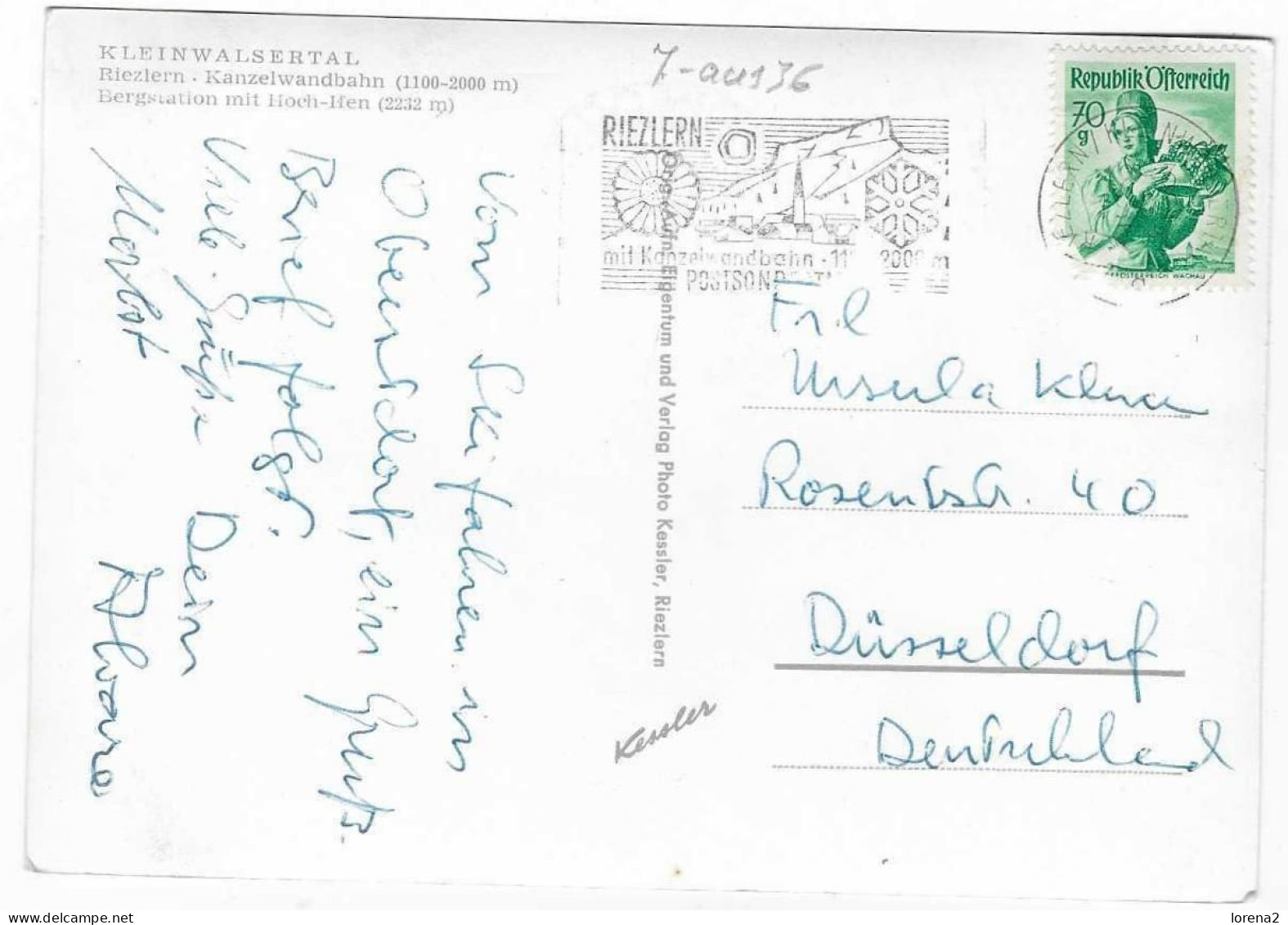 Postal Austria. Kleinwalsertal. 7-aus36 - Altri & Non Classificati