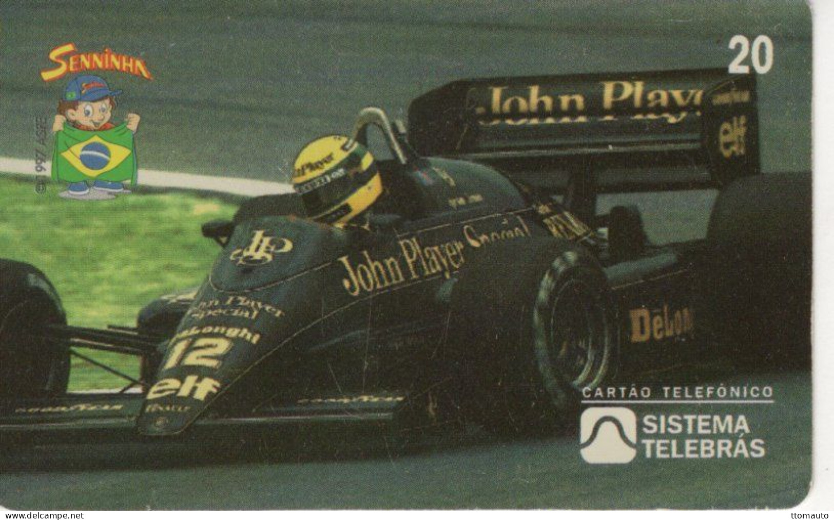 Télécarte   -  AYRTON SENNA   - Lotus F1   - Used Telecard - Voitures