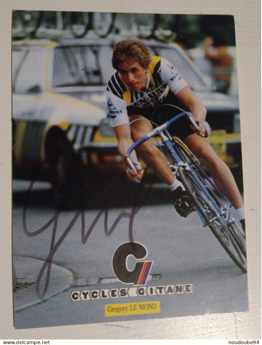 Cyclisme Gregory Le Mond Autographe Cycles Gitane - Cyclisme