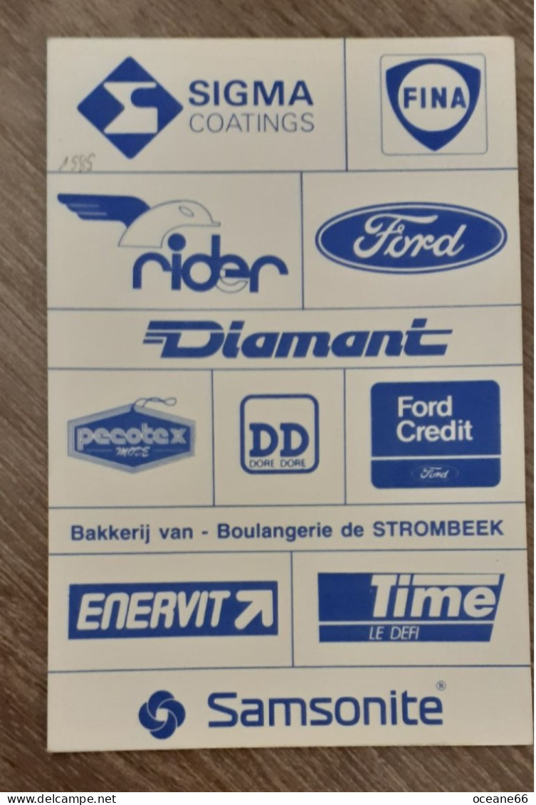 Rik Van Slijcke Histor Sigma 1989 - Cycling