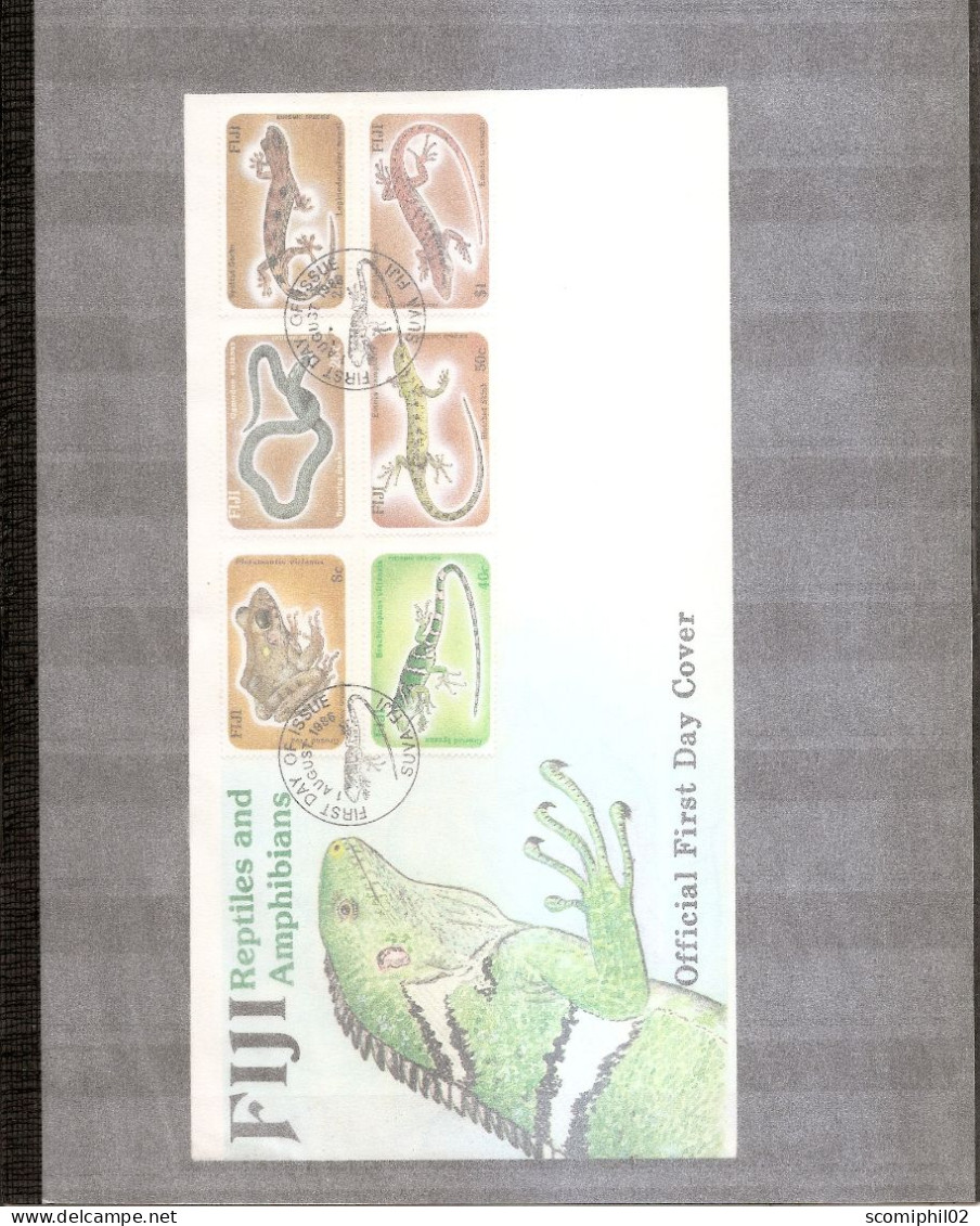 Reptiles ( FDC De Fidji De 1986 à Voir) - Other & Unclassified