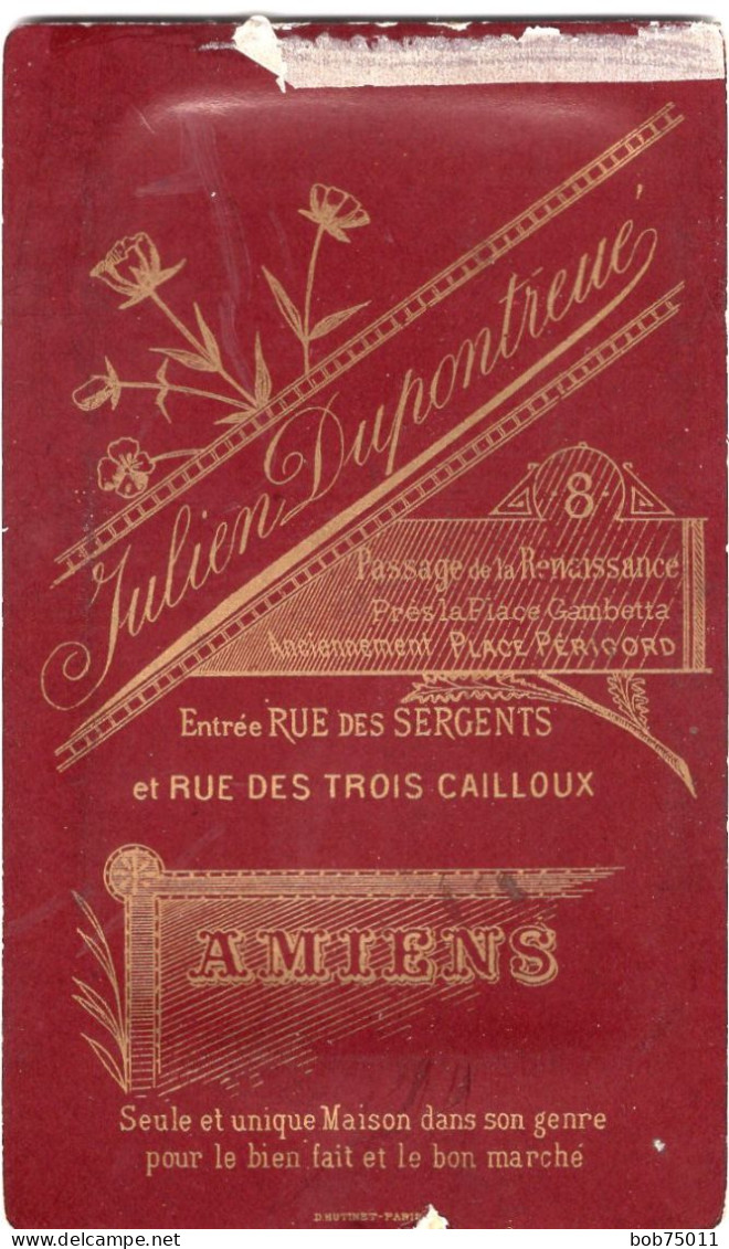 Photo CDV De Deux Jeune Garcons élégant Posant Dans Un Studio Photo A Amiens - Anciennes (Av. 1900)