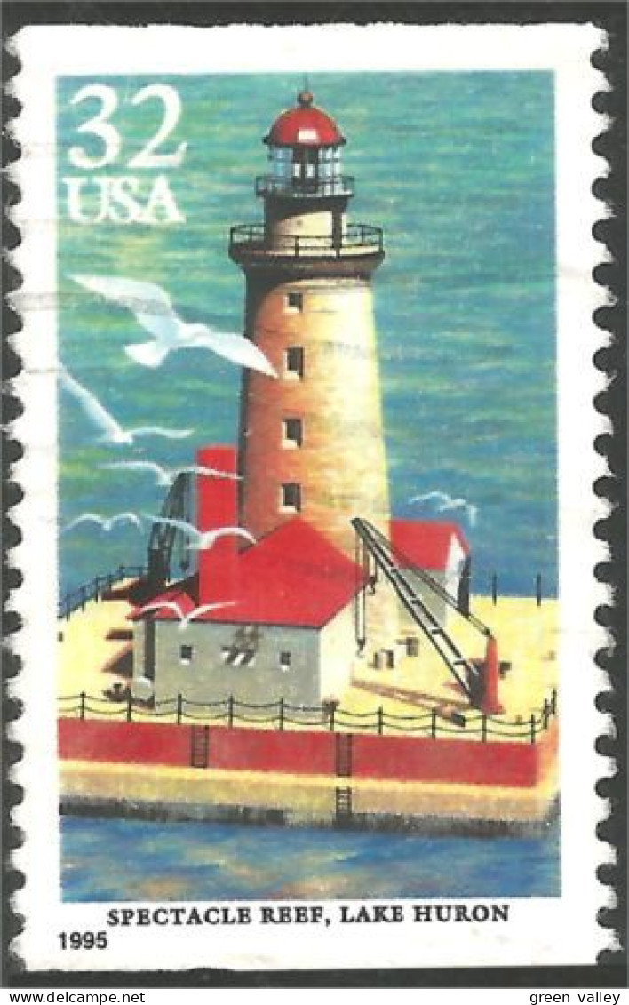 XW01-0566 USA 1995 Phare Spectacle Reef Lighthouse Faro Lichtturm Vuurtoren Farol - Phares
