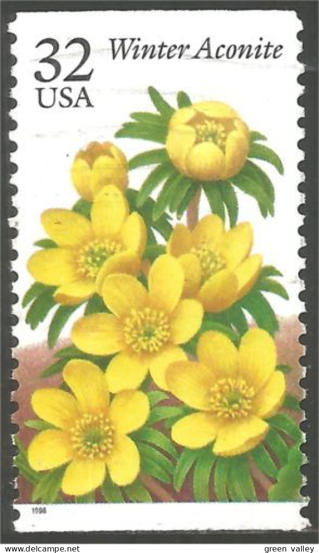XW01-0530 USA 1996 Fleur Flower Blume Winter Aconite Aconit Hiver - Other & Unclassified