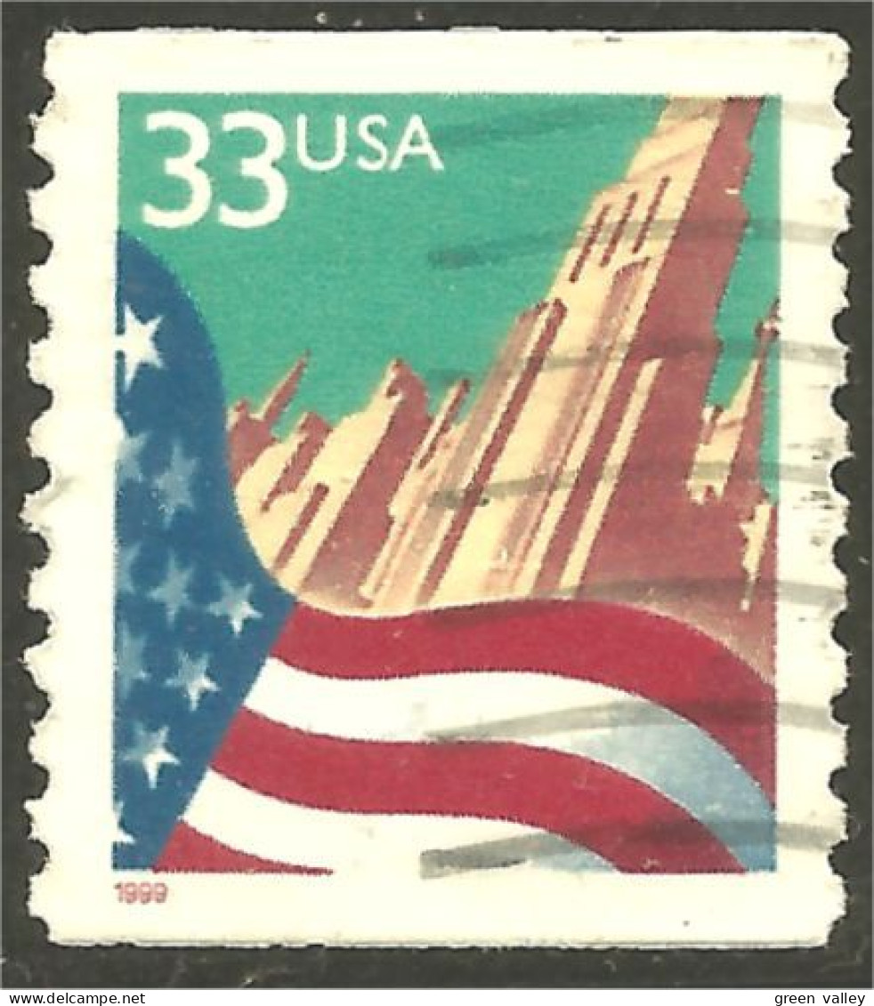 XW01-0459 USA 1999 Drapeau Flag City Coil Roulette - Gebraucht