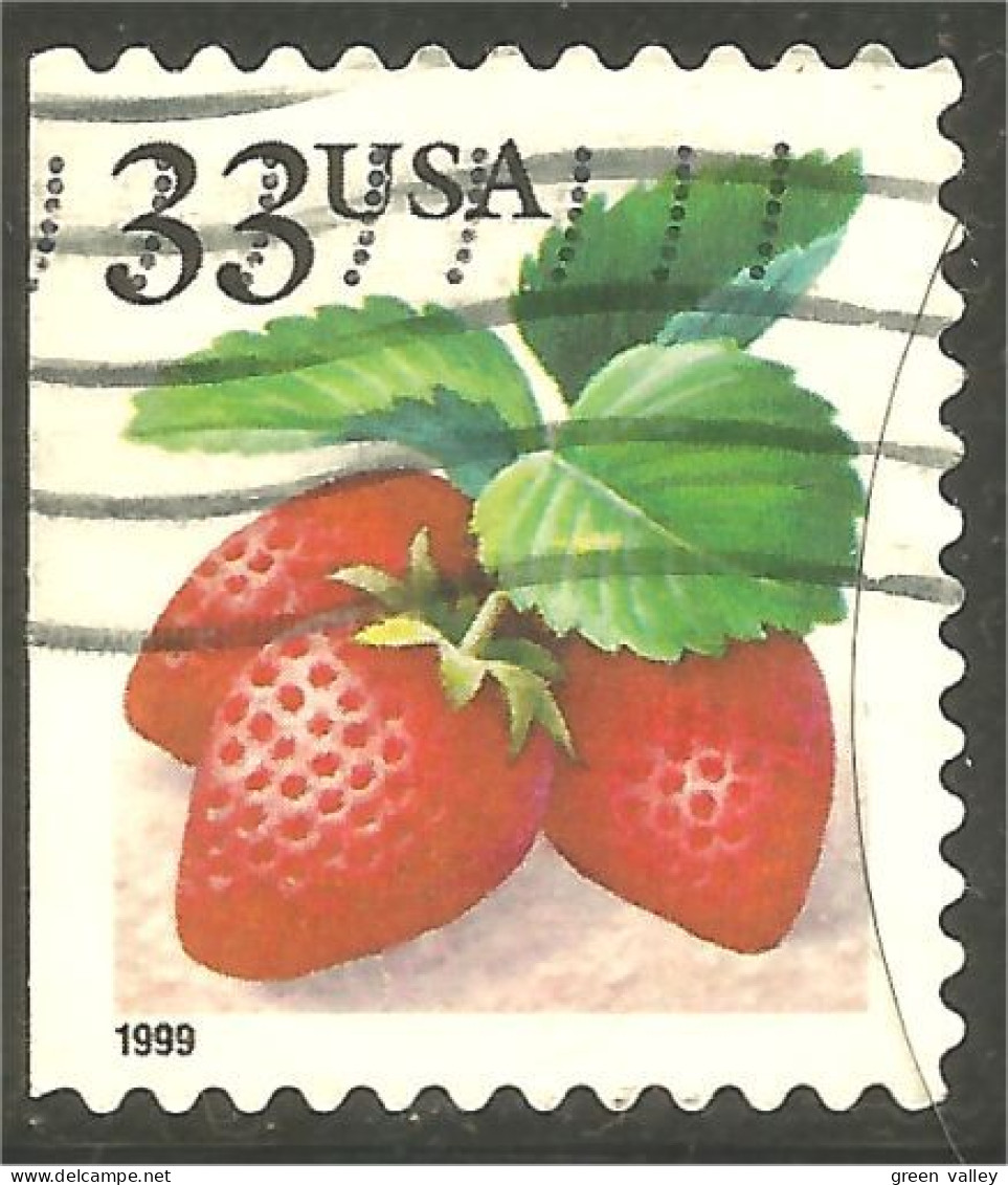 XW01-0455 USA 1999 Strawberry Fraise Side Booklet Carnet Côté - Gebraucht