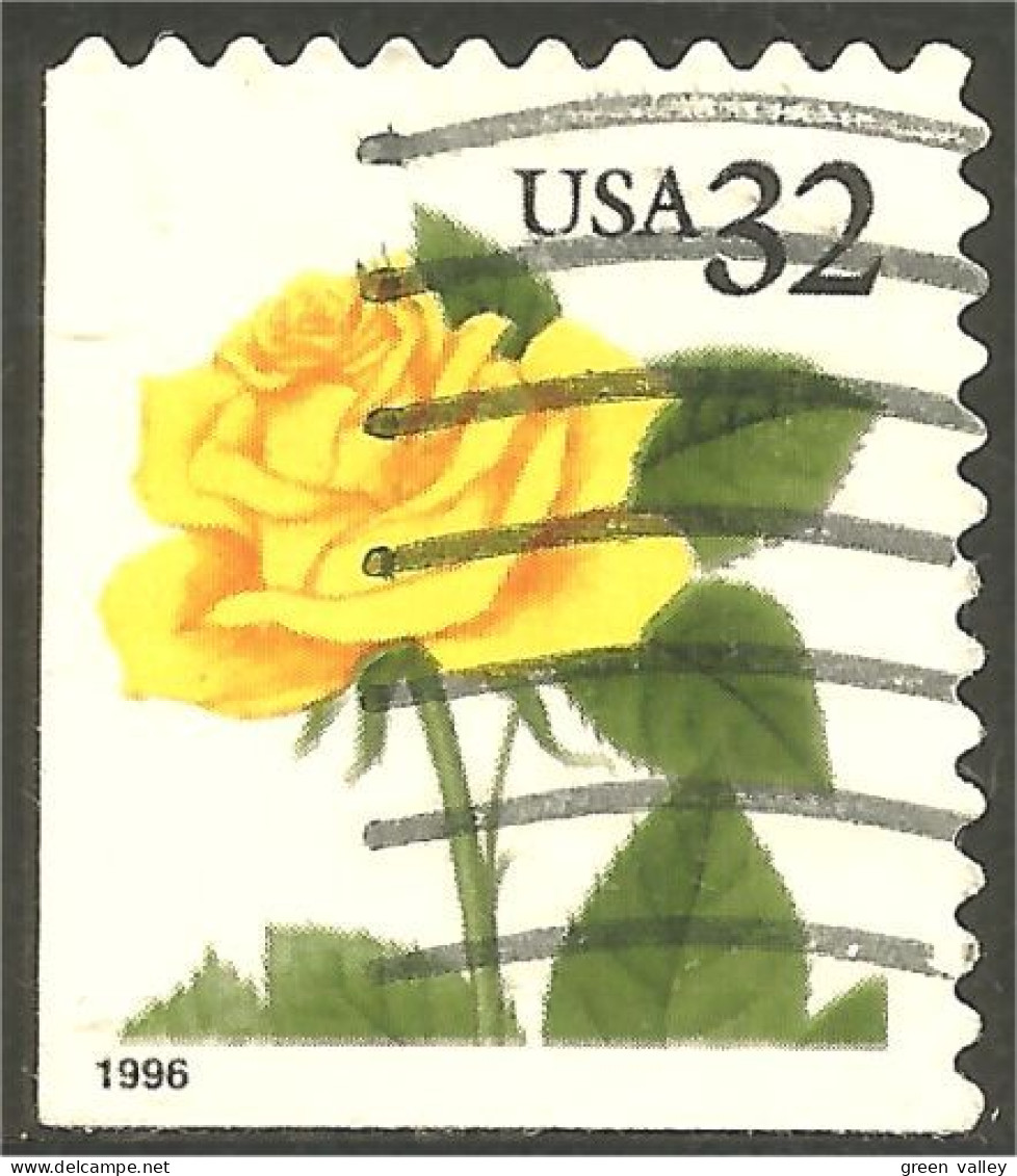 XW01-0452 USA 1996 Yellow Rose Jaune Corner Booklet Carnet Coin - Rosen