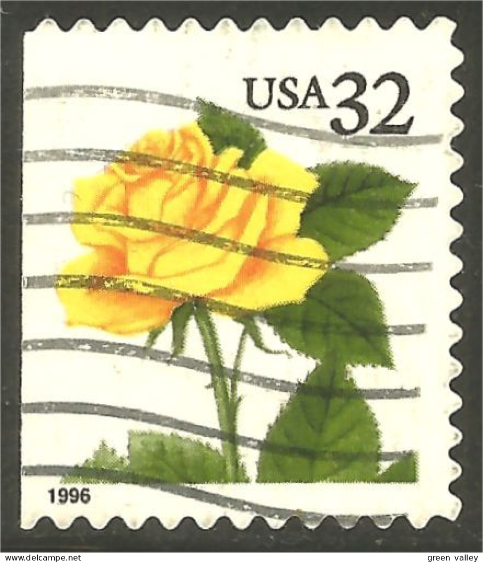 XW01-0453 USA 1996 Yellow Rose Jaune Side Booklet Carnet Côté - Sonstige & Ohne Zuordnung