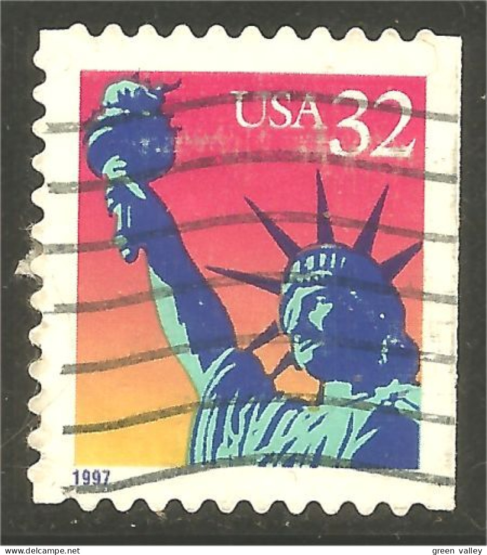 XW01-0440 USA Liberty Statue Liberté 32c Booklet Right - Oblitérés