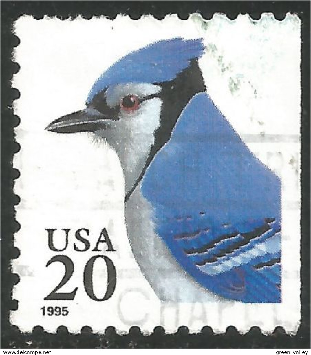 XW01-0430 USA 1995 Oiseau Bird Vogel Uccello Blue Jay Geai Bleu Còté Carnet Booklet Side - Autres & Non Classés
