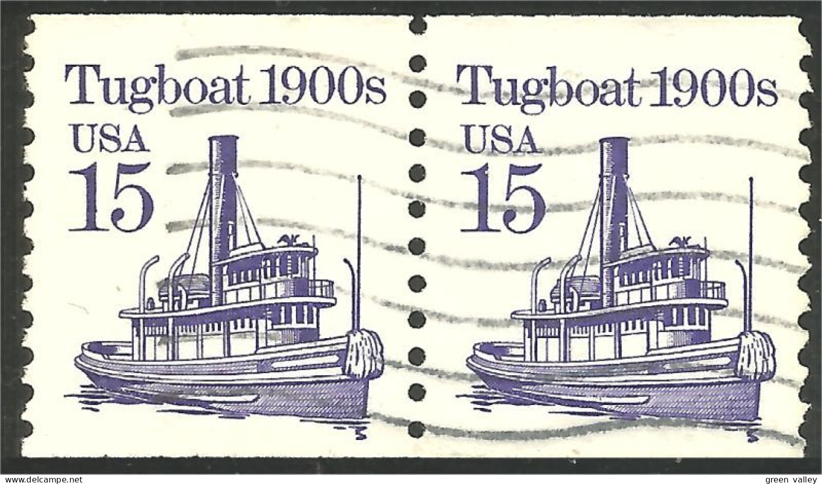 XW01-0414 USA Bateau Boat Tugboat Remorqueur Roulette Coil Pair - Bandes & Multiples