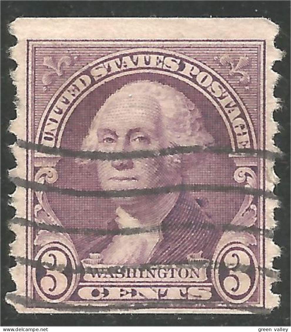 XW01-0403 USA President George Washington 3c Violet Roulette Coil - Sonstige & Ohne Zuordnung