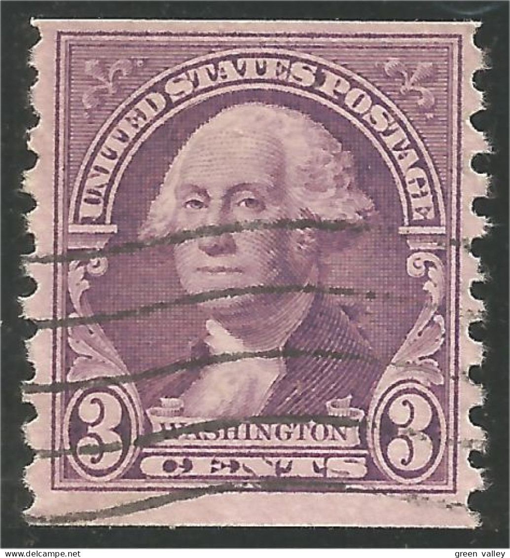 XW01-0401 USA President George Washington 3c Violet Roulette Coil - Sonstige & Ohne Zuordnung