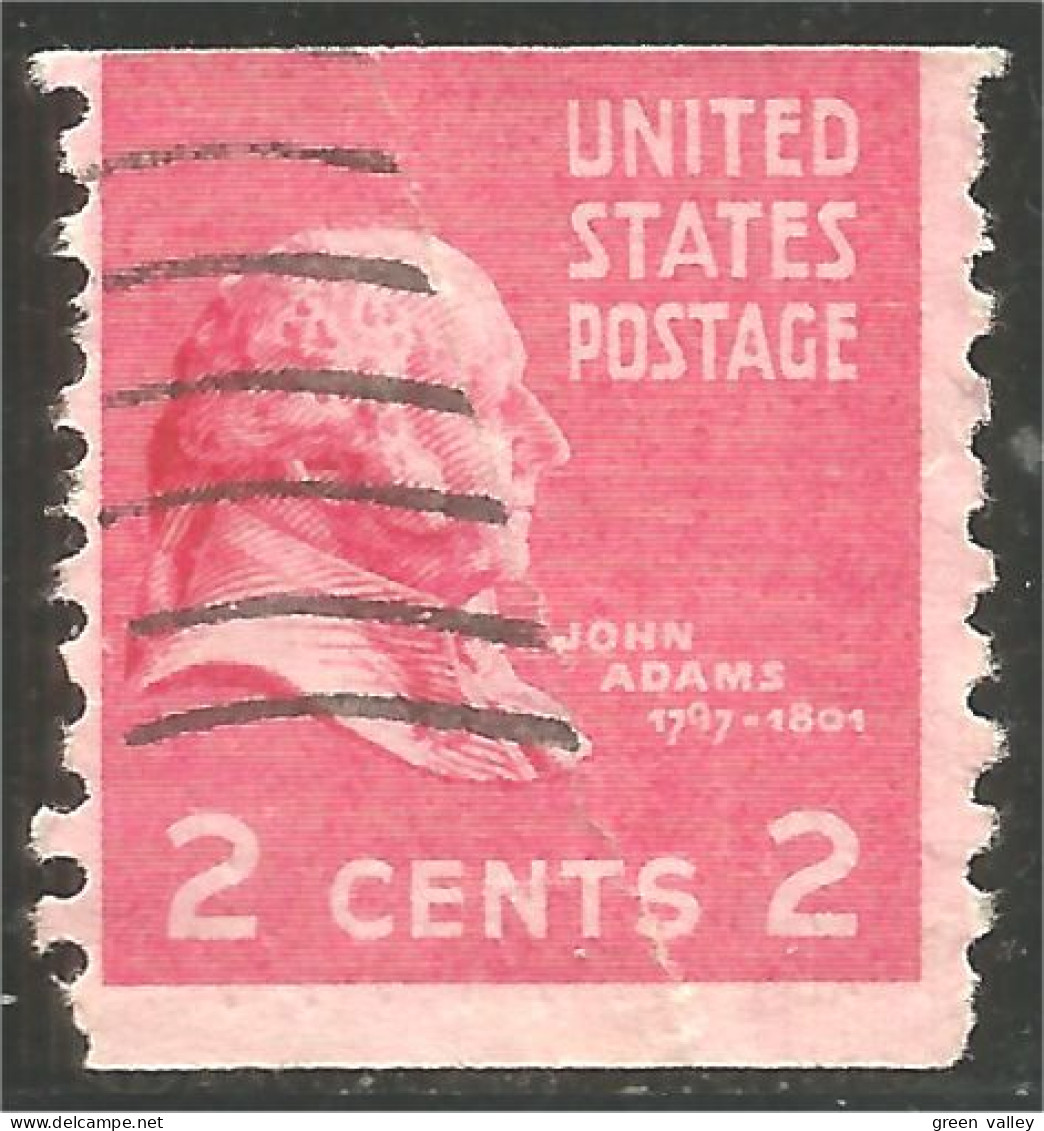 XW01-0375 USA President John Adams 2c Rose Roulette Coil - Sonstige & Ohne Zuordnung