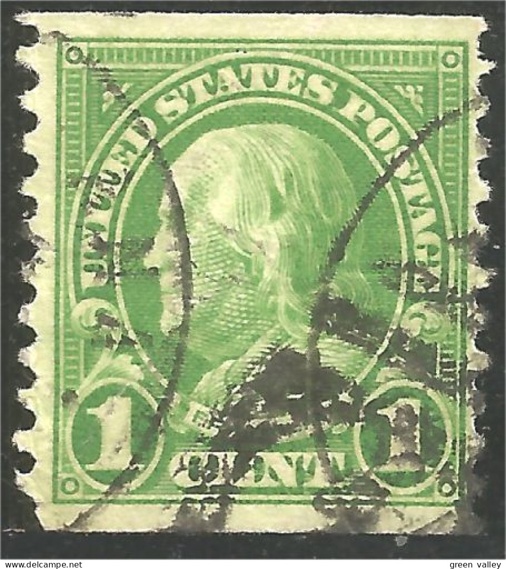 XW01-0371 USA President Benjamin Franklin 1c Vert Green Roulette Coil - Ruedecillas