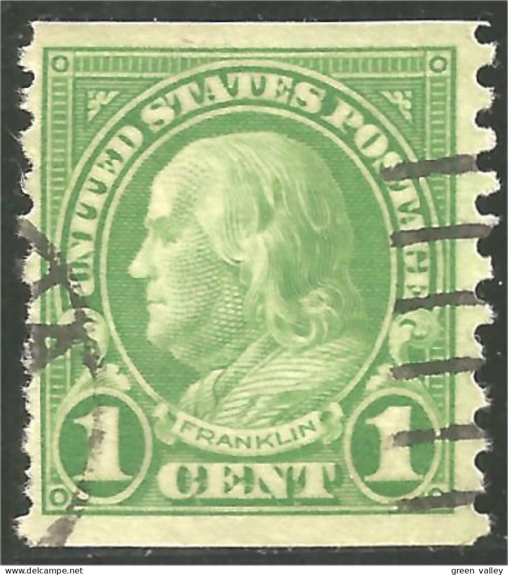 XW01-0368 USA President Benjamin Franklin 1c Vert Green Roulette Coil - Sonstige & Ohne Zuordnung