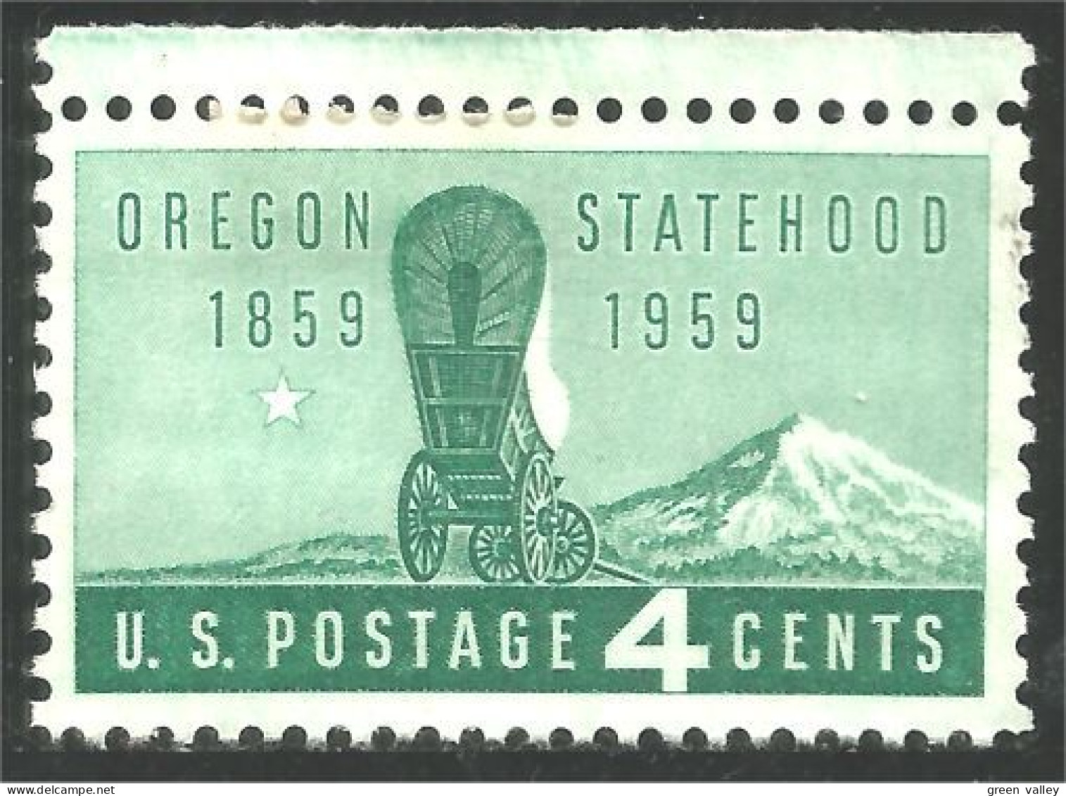 XW01-0343 USA Oregon Centennial Conestoga Wagon Pionniers Pioneers No Gum - Autres & Non Classés