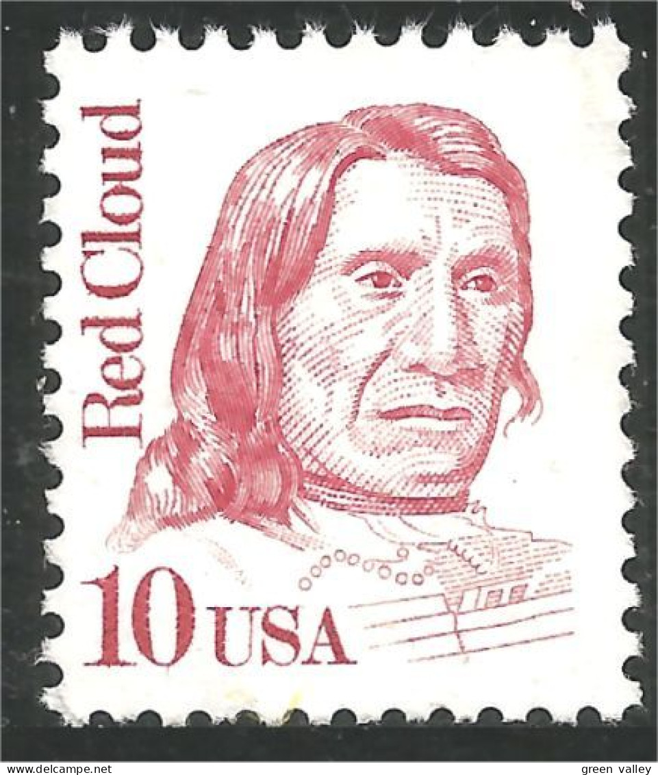 XW01-0339 USA Red Cloud Chef Indien Indian Chief No Gum - Indiens D'Amérique