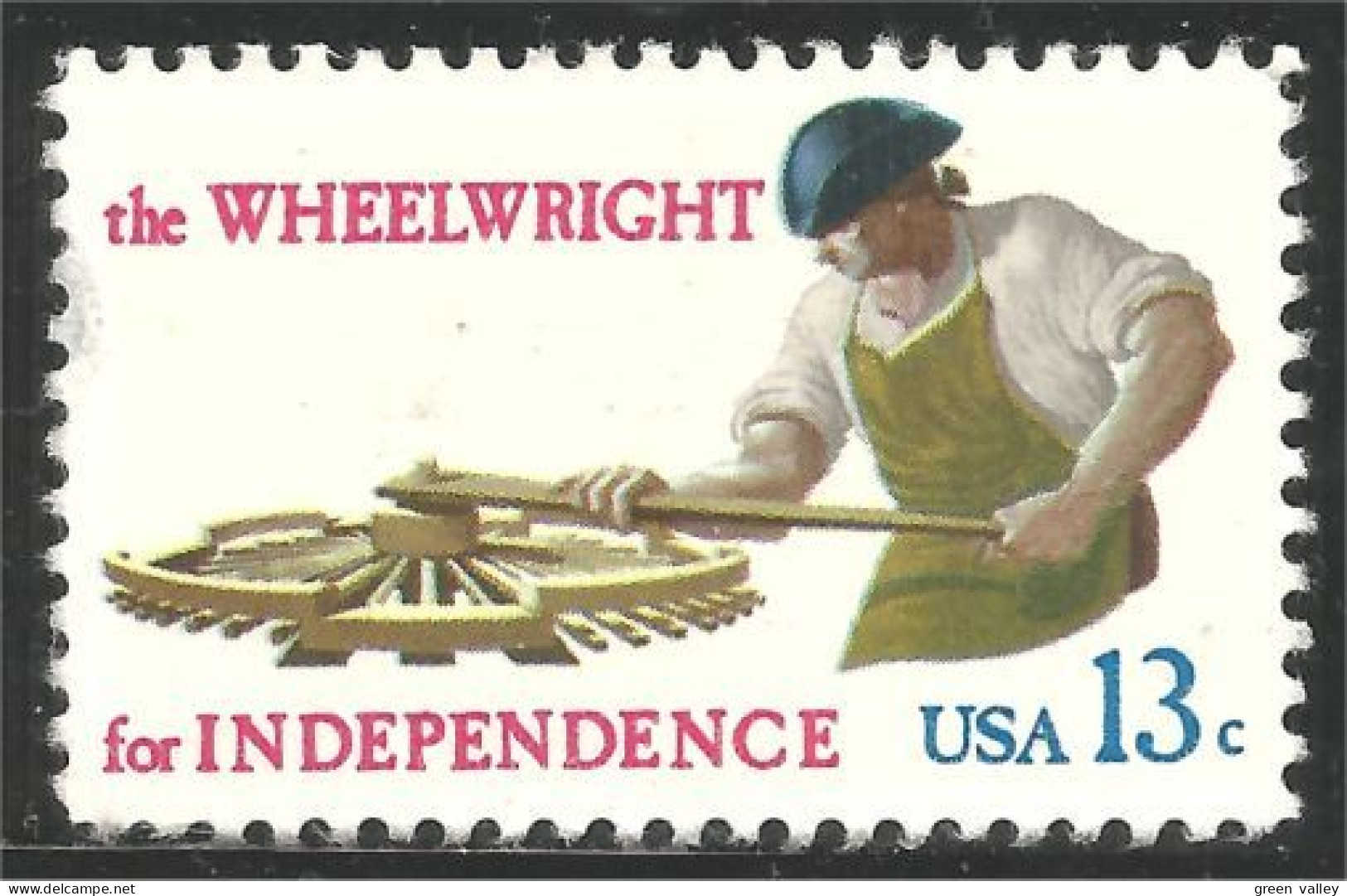 XW01-0336 USA Wheelwright Forgeron Charron Iron Fer Metal Roue Wheel No Gum - Minéraux