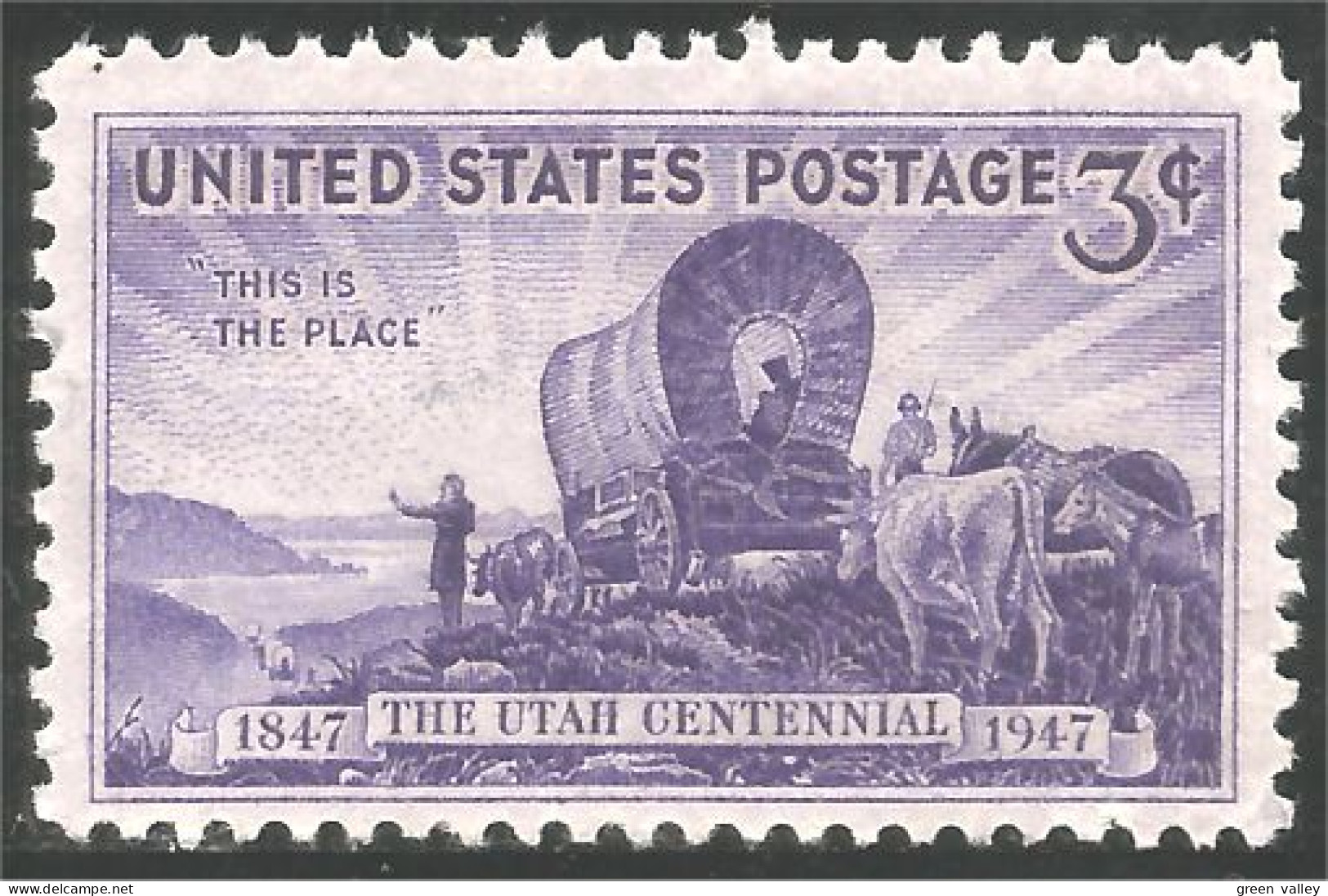 XW01-0341 USA Utah Centennial Cheval Horse Vache Coe Kuh Pferd Boeuf Ox No Gum - Chevaux