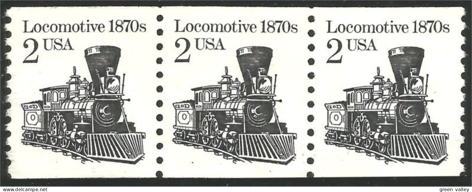 XW01-0333 USA Locomotive Train Railways Treno Zug Coil Strip Bande Roulette No Gum - Treinen