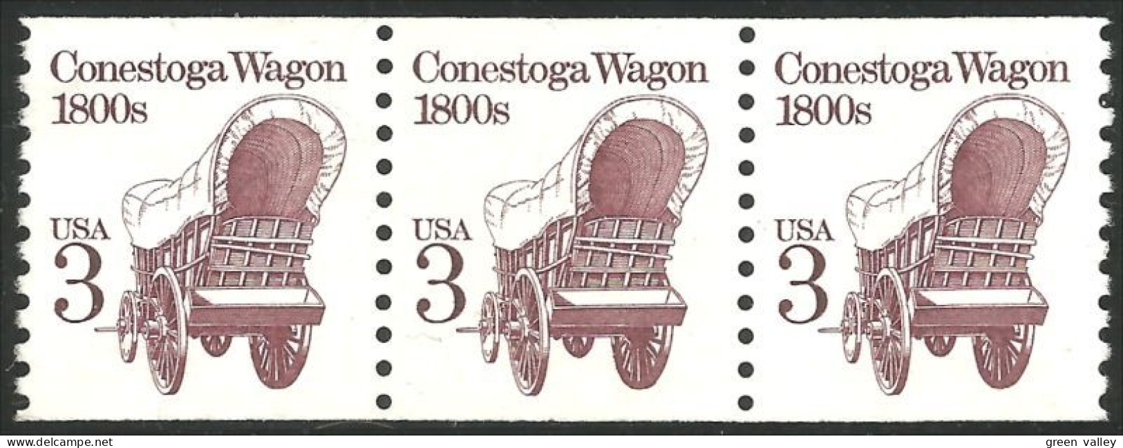 XW01-0334 USA Conestoga Wagon Pionniers Pioneers Coil Strip Bande Roulette No Gum - Autres & Non Classés