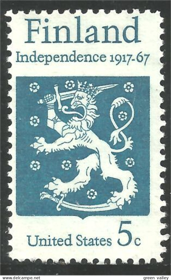 XW01-0325 USA Indépendance Finlande Armoiries Coat Arms Lion Leone Lowe - Félins