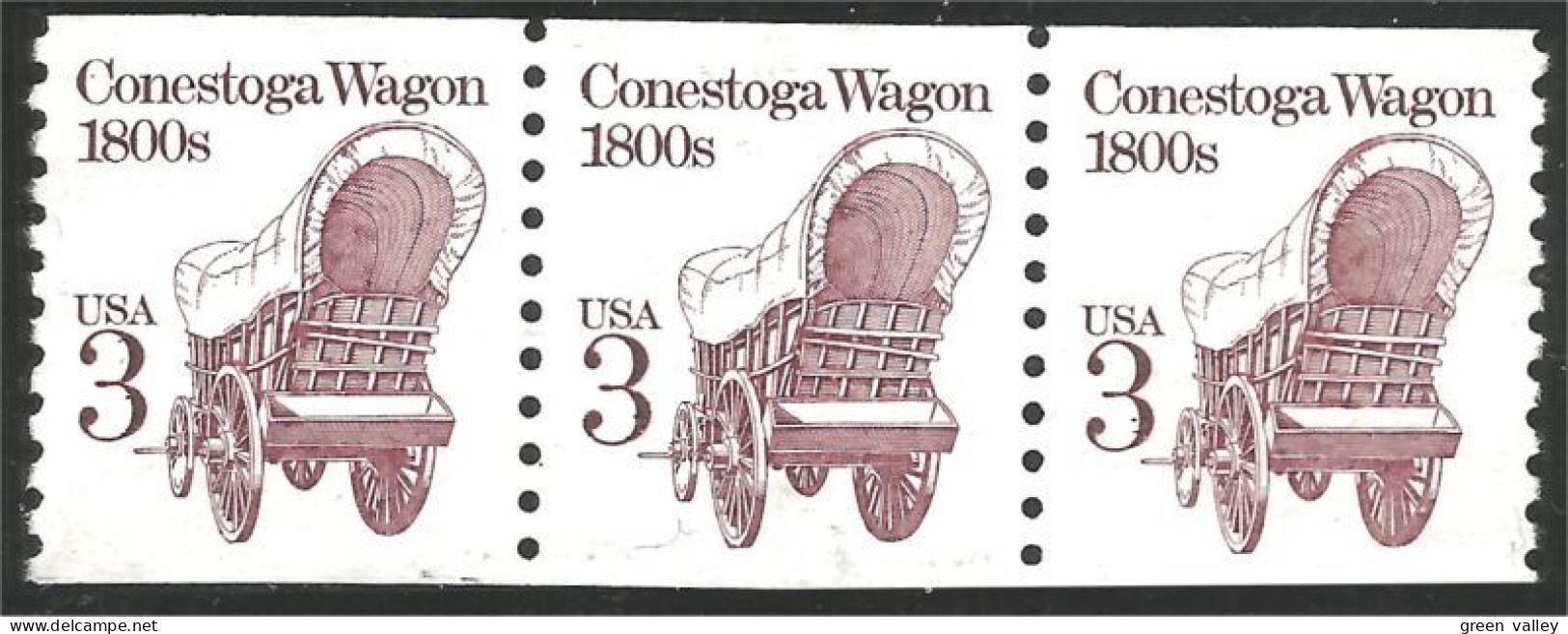 XW01-0332 USA Conestoga Wagon Pioniers Pioneers Coil Strip Bande Roulette No Gum - Altri & Non Classificati