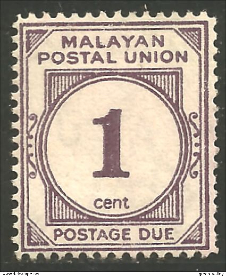 XW01-0277 Malaya 1c Taxe Postage Due - Malaysia (1964-...)