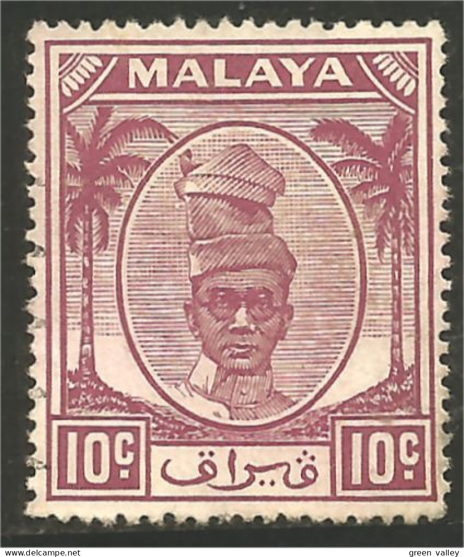 XW01-0270 Malaya 10c Rose - Malesia (1964-...)