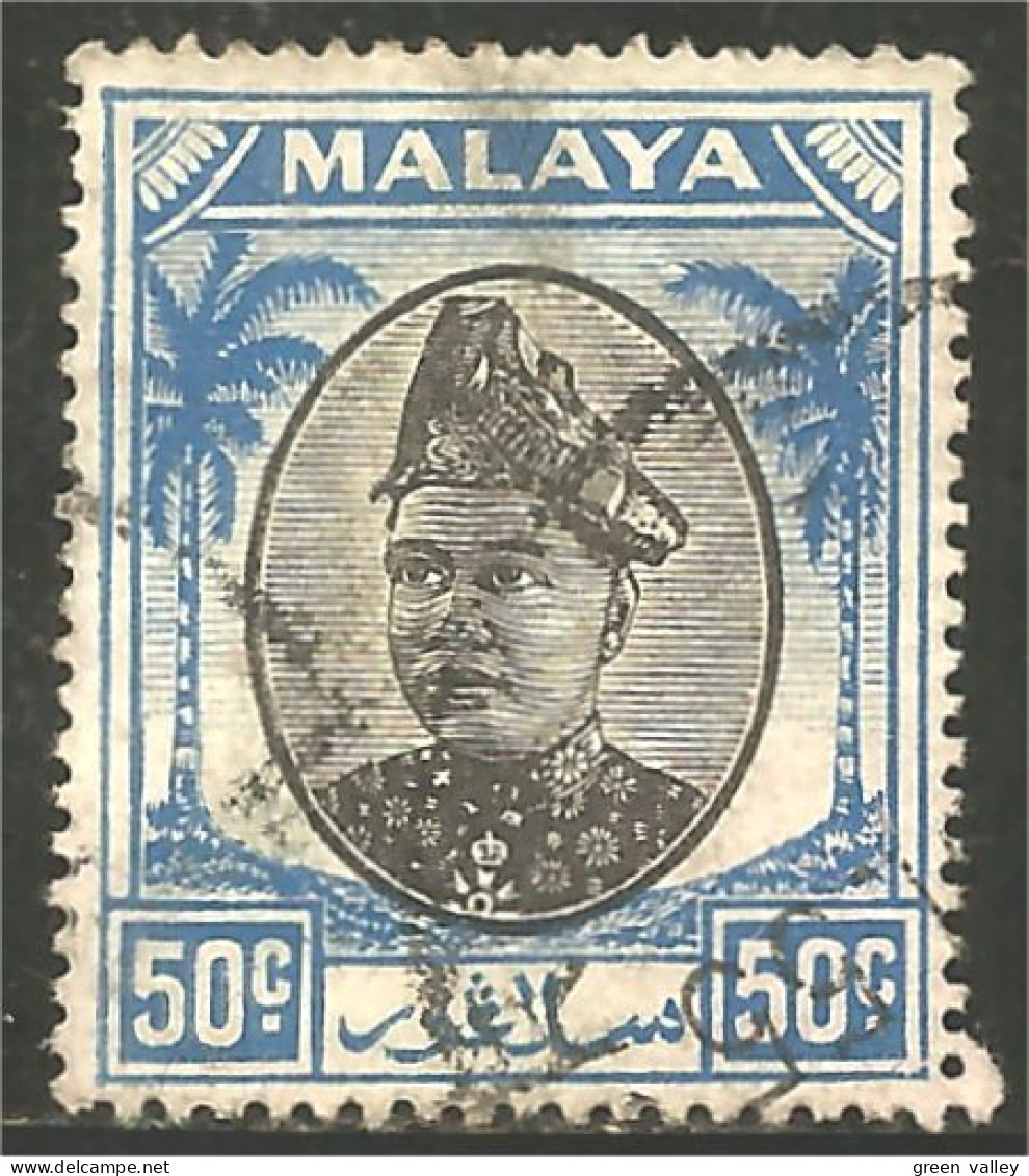 XW01-0271 Malaya 50c Black Blue - Malaysia (1964-...)